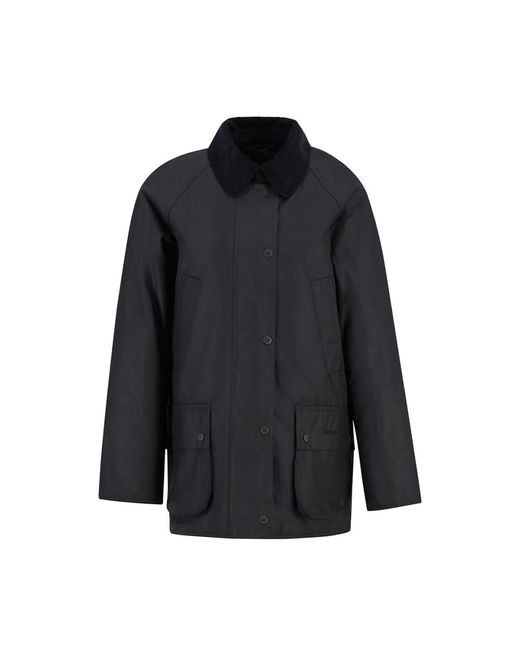 Barbour Jassen ,Blauw Wax Jacket Voor Stijlvolle Uitstraling in het Black