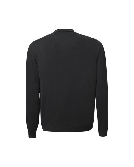 Zanone Rundhalspullover in Black für Herren