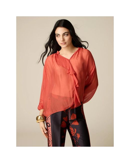 Blouses Oltre de color Red