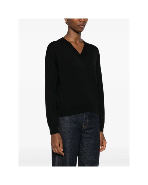 Peserico Black V-Neck Knitwear