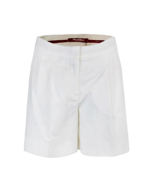 Max Mara Studio White Weiße adria shorts,short shorts