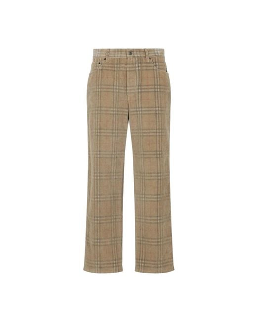 Straight Trousers Burberry pour homme en coloris Natural