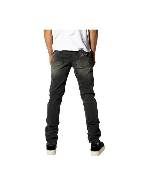 Slim-fit jeans da Uomo di Iceberg in Nero | Lyst