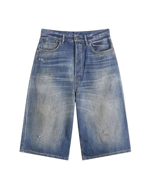 Acne Blue Denim Shorts for men