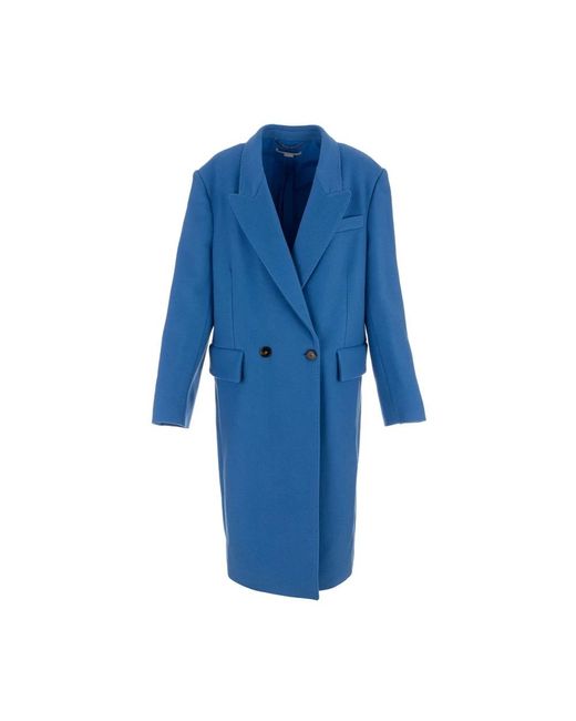 Stella McCartney Blue Double-Breasted Coats