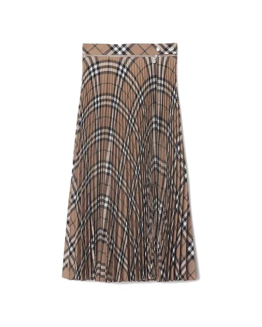 Burberry Plooirok in het Brown
