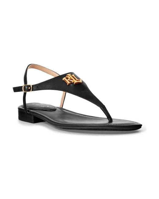 Flat sandali di Ralph Lauren in Black