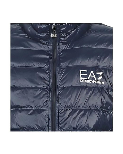 EA7 Blue Winter Jackets for men