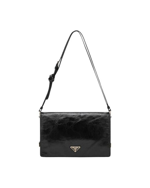 Prada Black Schwarze Umhängetasche
