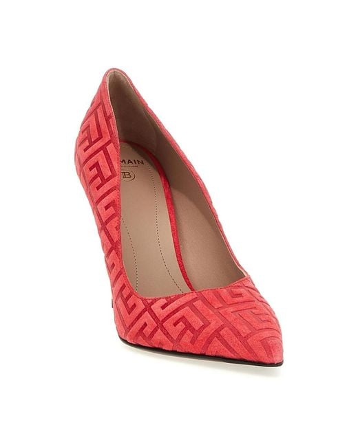Balmain Pink Suede 'Ruby' Pumps