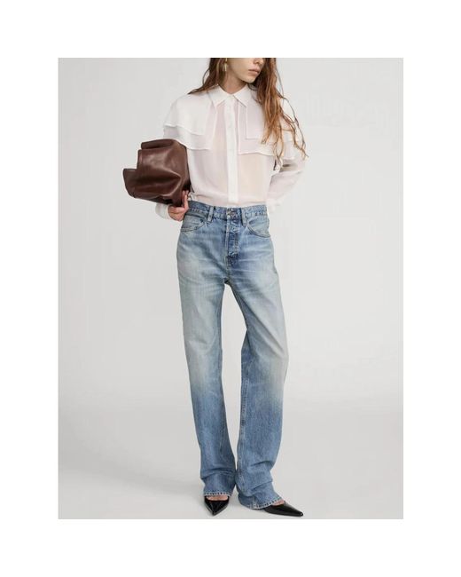 FRAME Blue Straight Fit Jeans