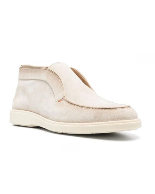 Santoni White Ankle Boots for men