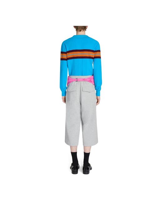 Dries Van Noten Gray Cropped Trousers for men