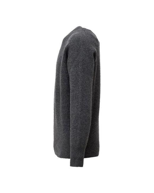 Amaranto Rundhals-Strickpullover in Gray für Herren
