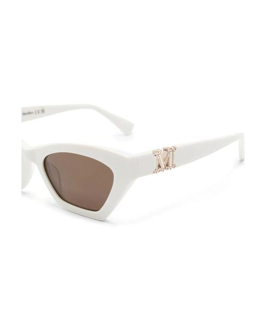 Max Mara White Elegante sonnenbrille für den täglichen gebrauch