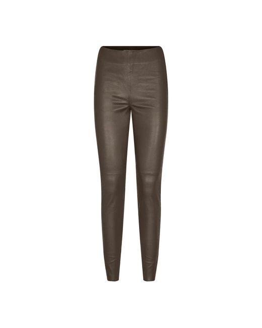 Mos Mosh Gray Leather Trousers