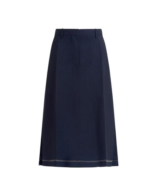 Marni Rokken ,Blauw ,Wol Wollen A-Lijn Rok in het Blue