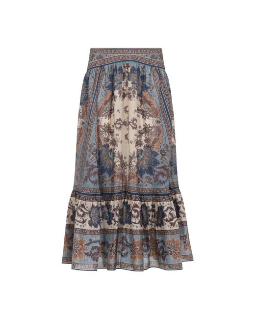 Zimmermann Ascension Midi-Rok in het Multicolor
