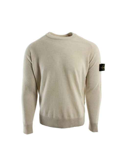 Stone Island Gray Round-Neck Knitwear for men