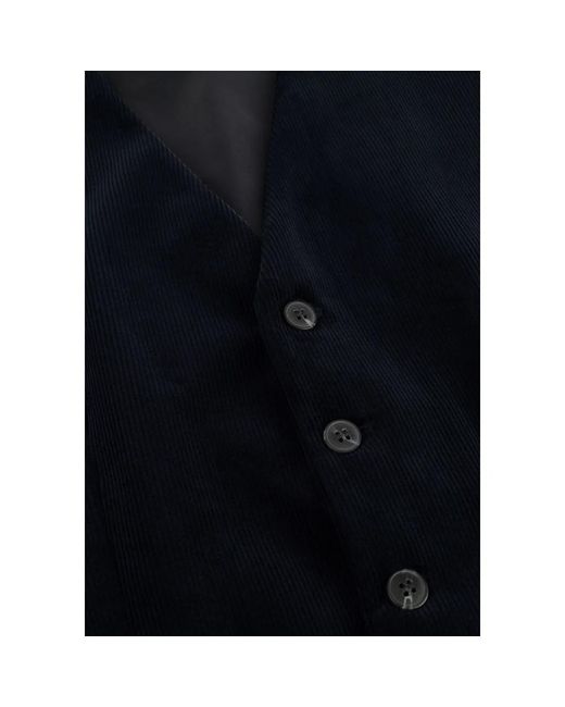 SELECTED Jassen ,Blauw ,Corduroy Gilet Voor in het Black voor heren