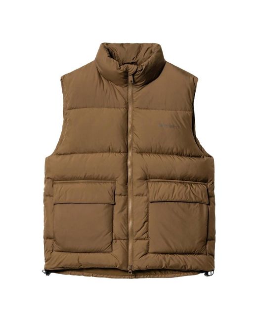 Carhartt Jassen ,Bruin ,Polyester Springfield Vest in het Brown voor heren