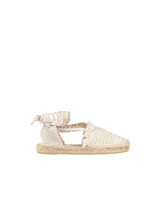 Stella McCartney Natural Logo Canvas Espadrilles