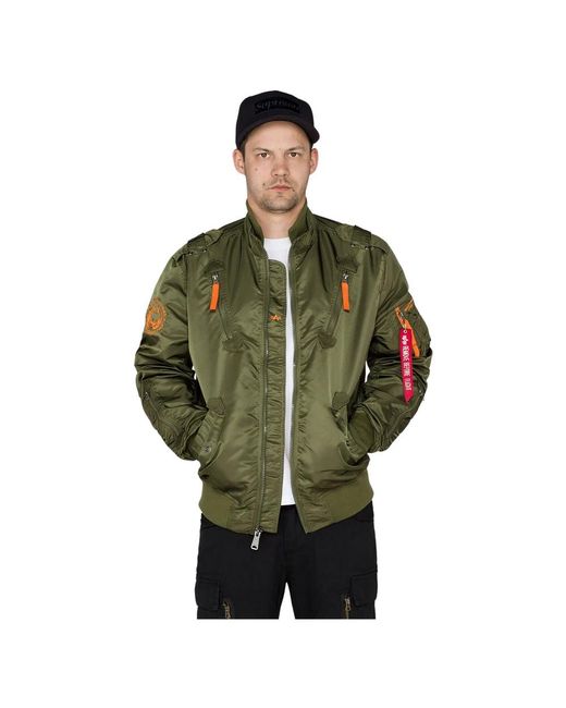 Alpha Industries Jassen ,Groen ,Nylon Jas Falcon Ii in het Green voor heren