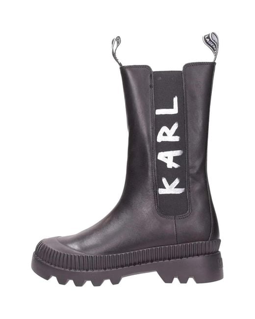 Karl Lagerfeld Black Chelsea Boots