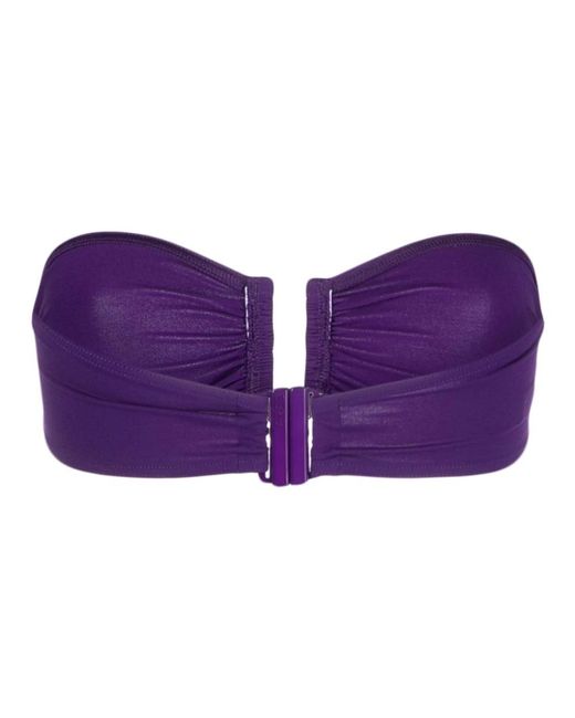 Eres Purple Inka bandeau bikini top
