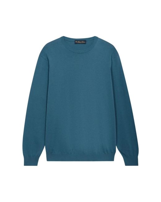Brooks Brothers Blue Round-Neck Knitwear for men