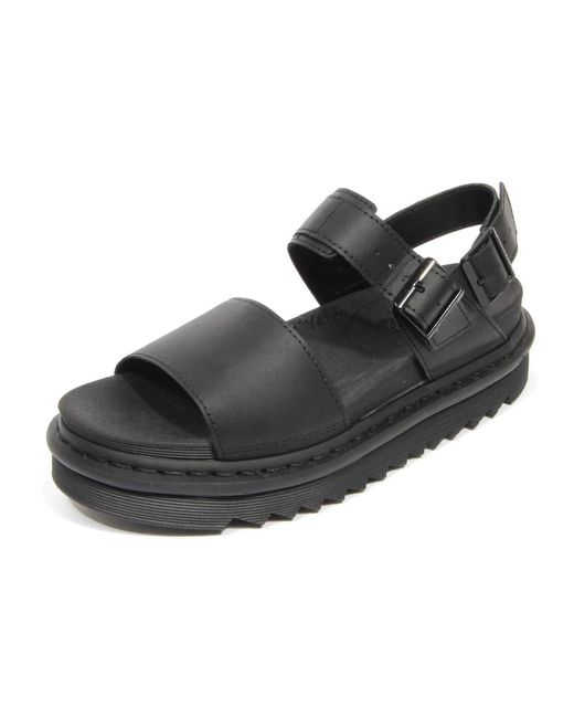 Flat Sandals di Dr. Martens in Black