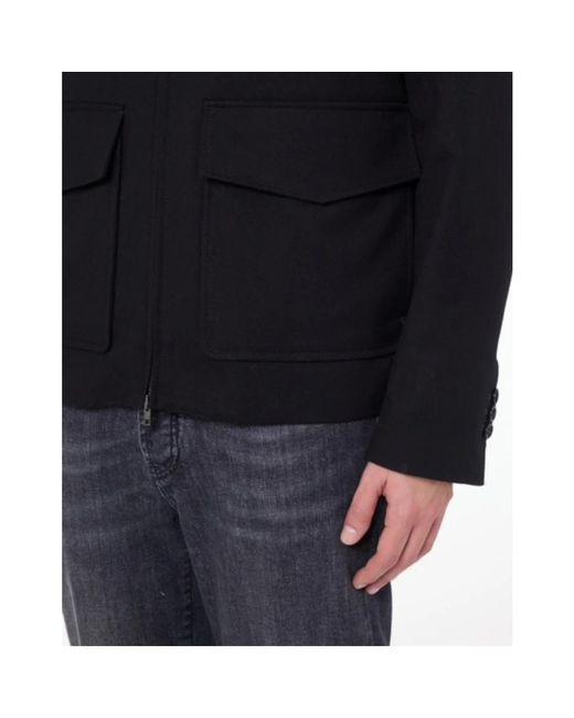 Paolo Pecora Black Light Jackets for men