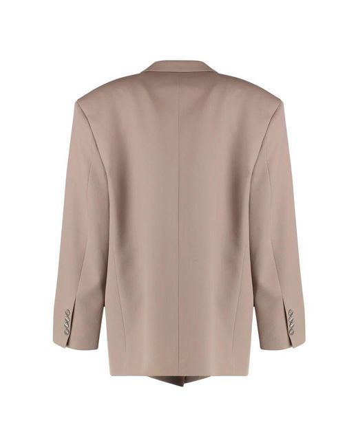 The Attico Pink Wolljacke Mit Reverskragen