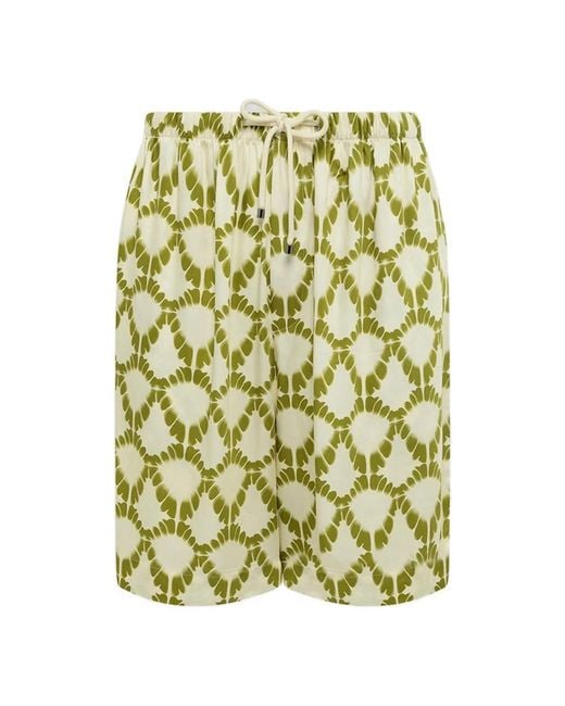 Laneus Green Casual Shorts for men