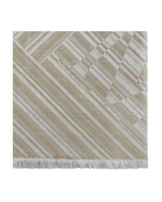 Max Mara Accessoires ,Wol Jacquard Sjaal Van Wol En Zijde in het Gray