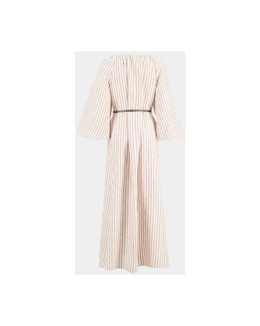 Zimmermann Kleedjes ,Linnen Cascadian Linen Maxi Dress in het Natural