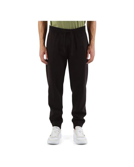 Pantaloni sportivi in cotone con stampa logo di Calvin Klein in Black da Uomo