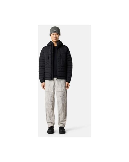 Stone Island Black Coats for men