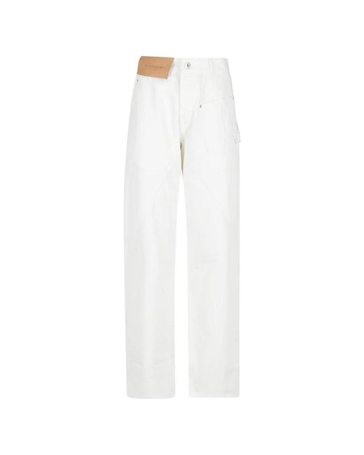J.W. Anderson White Straight Fit Jeans