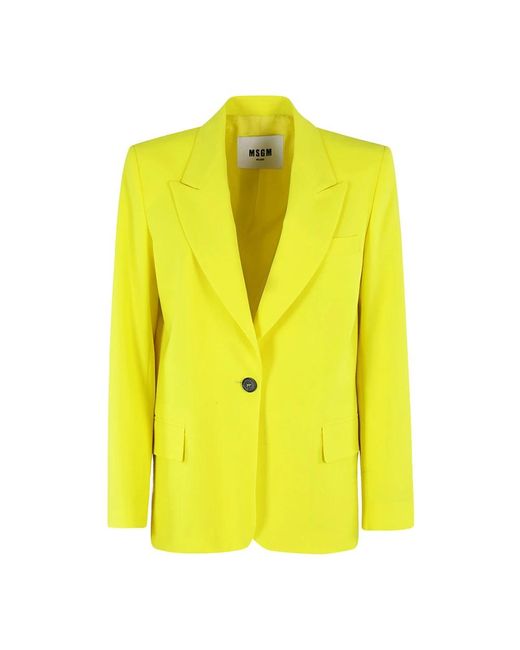 Jackets > blazers MSGM en coloris Yellow