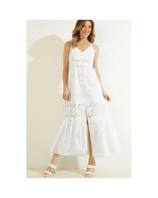 Midi Dresses Guess de color White