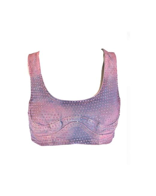 DIESEL Women's Purple Sleeveless Tops