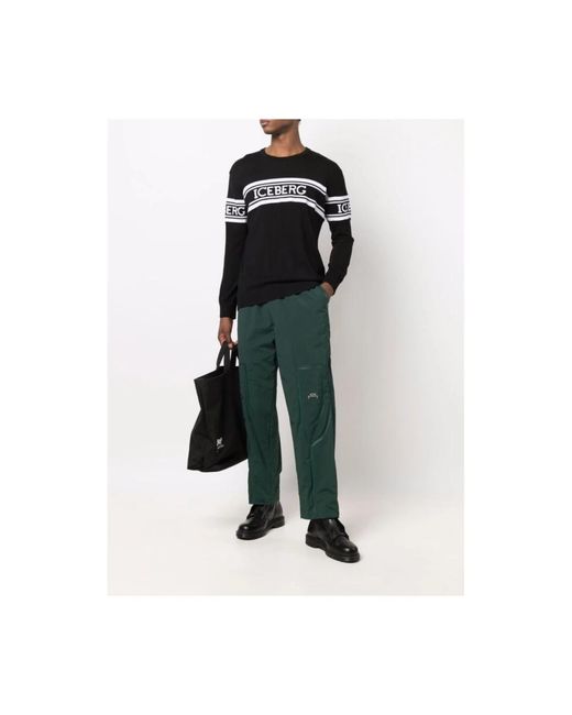 Iceberg Black Round-Neck Knitwear for men