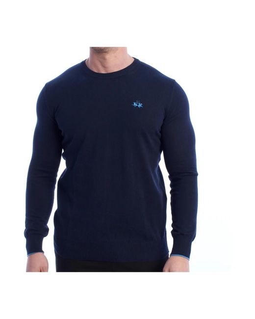 La Martina Blue Sweatshirts for men