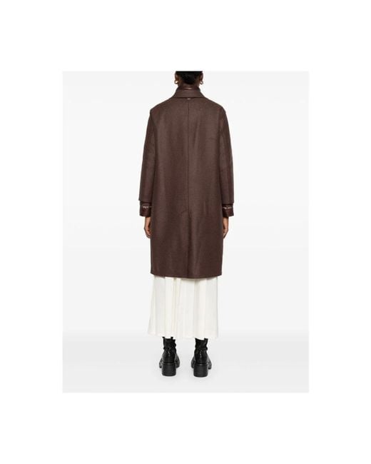 Herno Brown Single-Breasted Coats