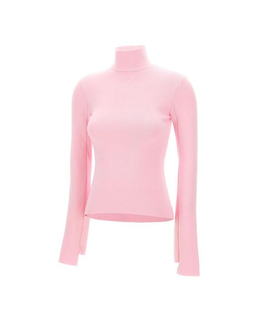 Courreges Pink Turtlenecks