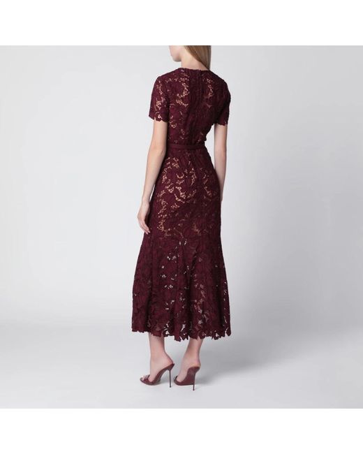 Self-Portrait Red Midi Dresses