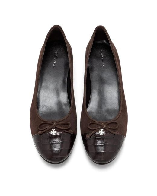 Tory Burch Brown Cap-toe Ballet