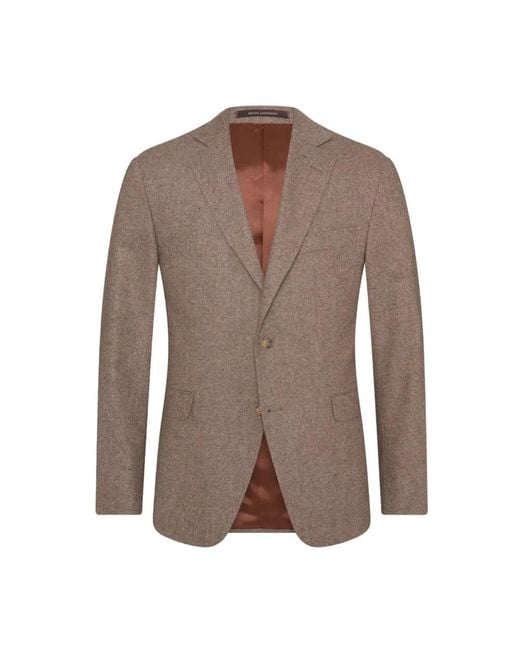 Oscar Jacobson Brown Blazers for men
