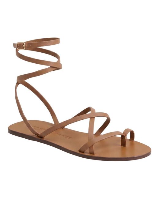 Manebí Brown Flat Sandals